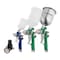 Intertool HVLP Air Spray Gun 3-Pack, 0.8, 1.3, 1.7 mm Air Caps, Air Regulator, 3 Cups PT08-1505 - alternate 1